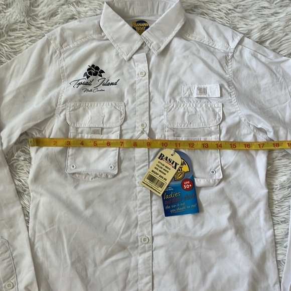 Banana boat Topsail Island North Carolina Women’s roll tab sleeve shirt size Med - Picture 6 of 13